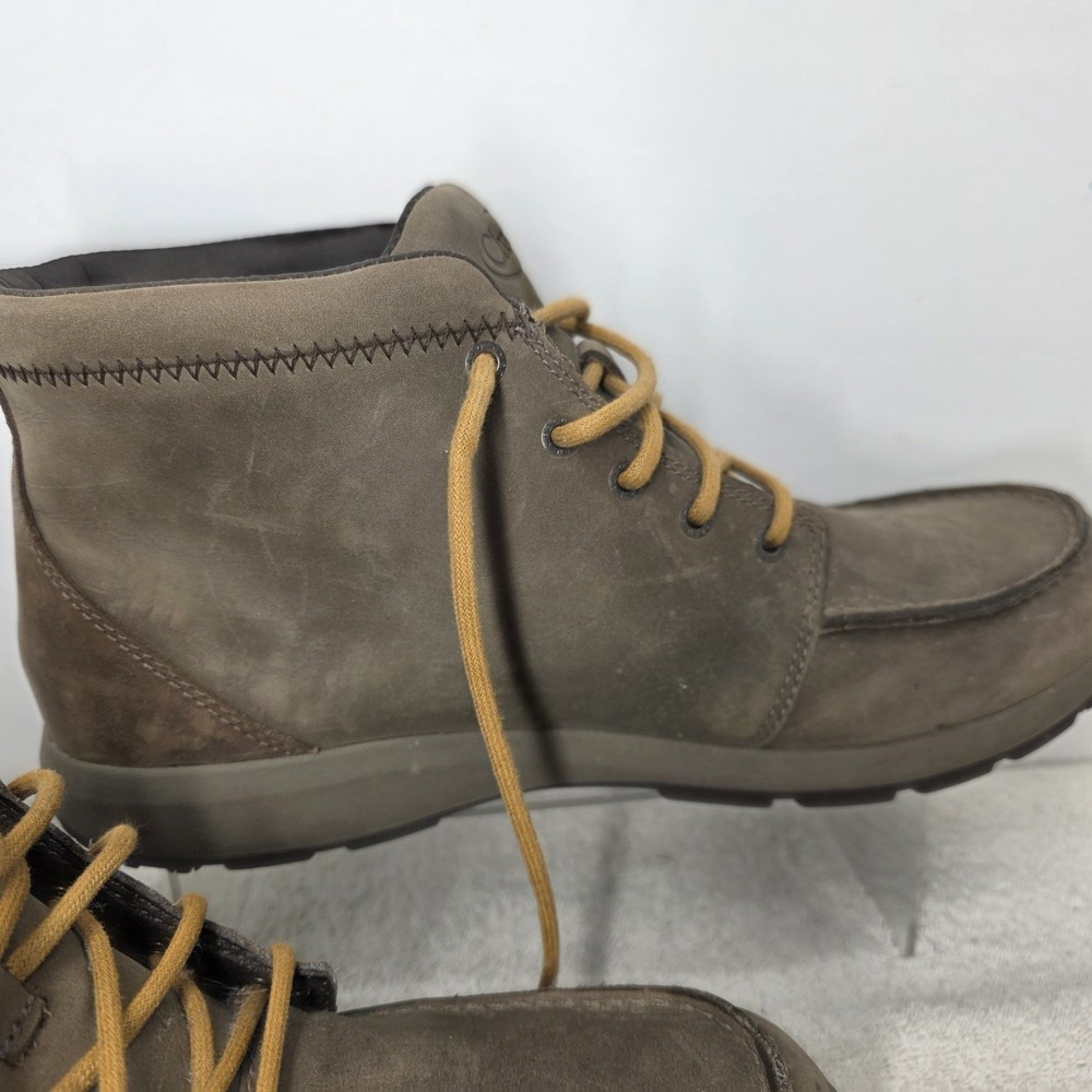 Chaco Brio Moc Toe Men's Size 11.5 Casual Lace-Up Leather Boots Brown J150179 - Picture 7 of 16